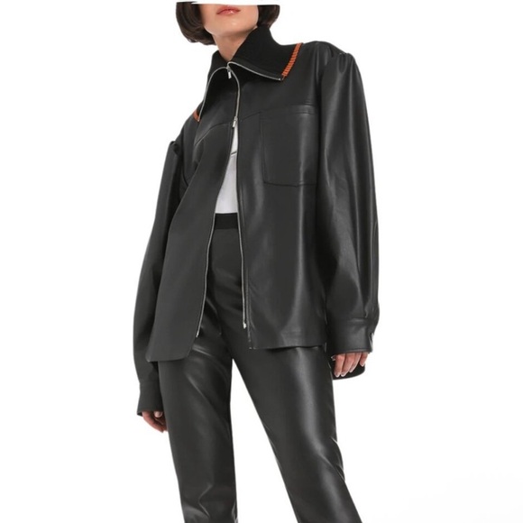 Wolford Black Leather Streetstyle Jacket - Picture 2 of 6
